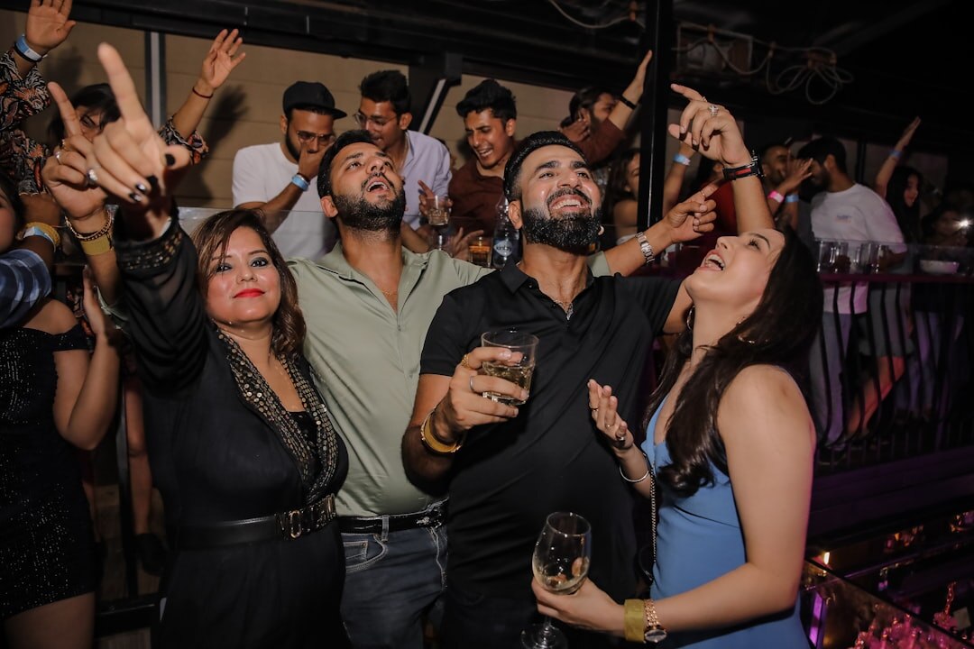 group of friends at party