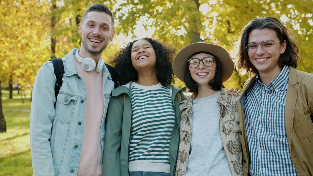 group of friends laughing